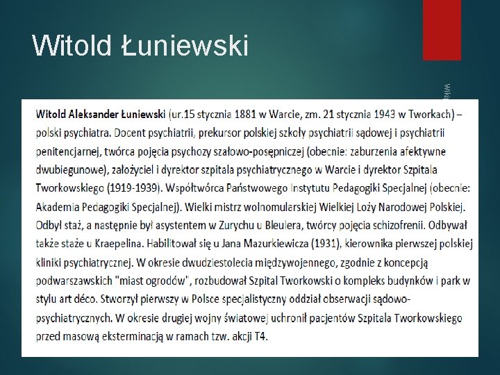 Witold Łuniewski Wikipedia 2013 