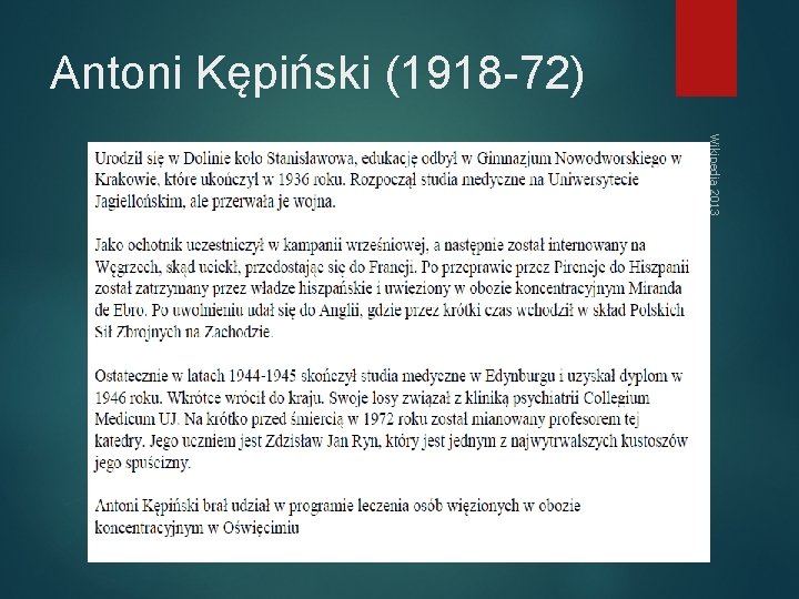 Antoni Kępiński (1918 -72) Wikipedia 2013 