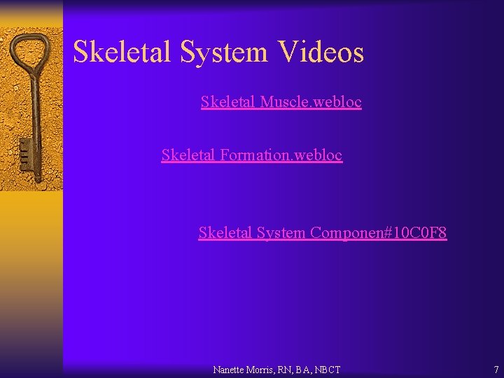 Skeletal System Videos Skeletal Muscle. webloc Skeletal Formation. webloc Skeletal System Componen#10 C 0