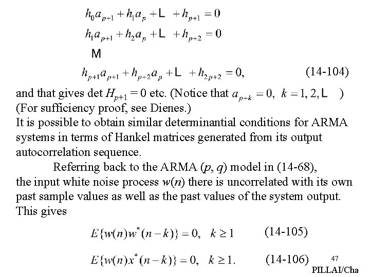 (14 -104) and that gives det Hp+1 = 0 etc. (Notice that ) (For