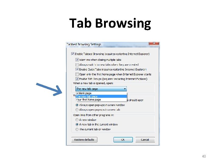 Tab Browsing 40 