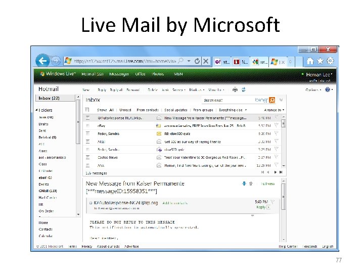 Live Mail by Microsoft 77 