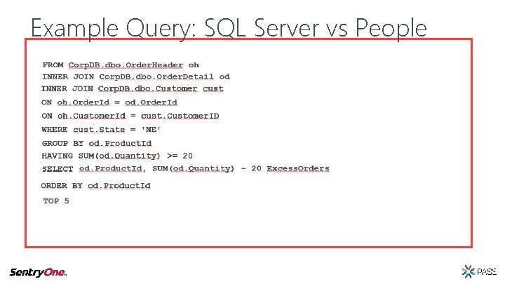 Example Query: SQL Server vs People 