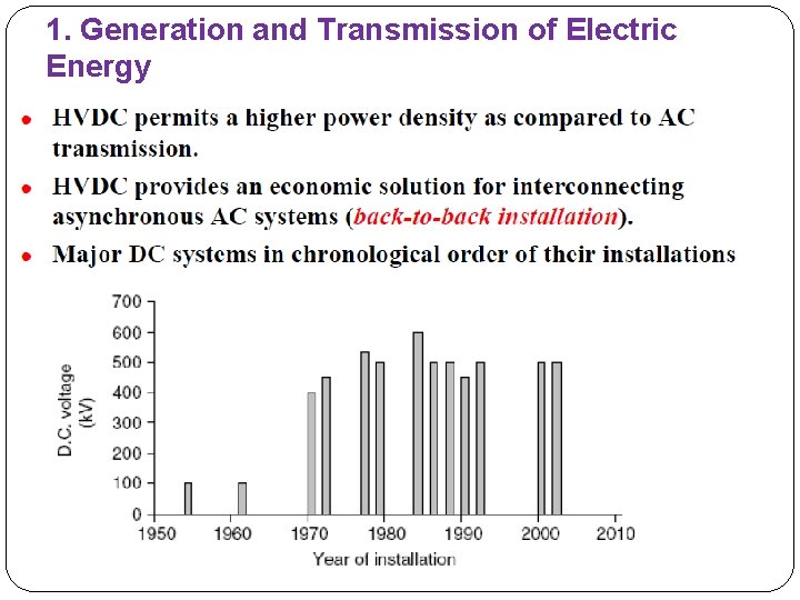 1. Generation and Transmission of Electric Energy 