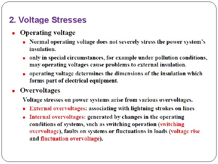 2. Voltage Stresses 