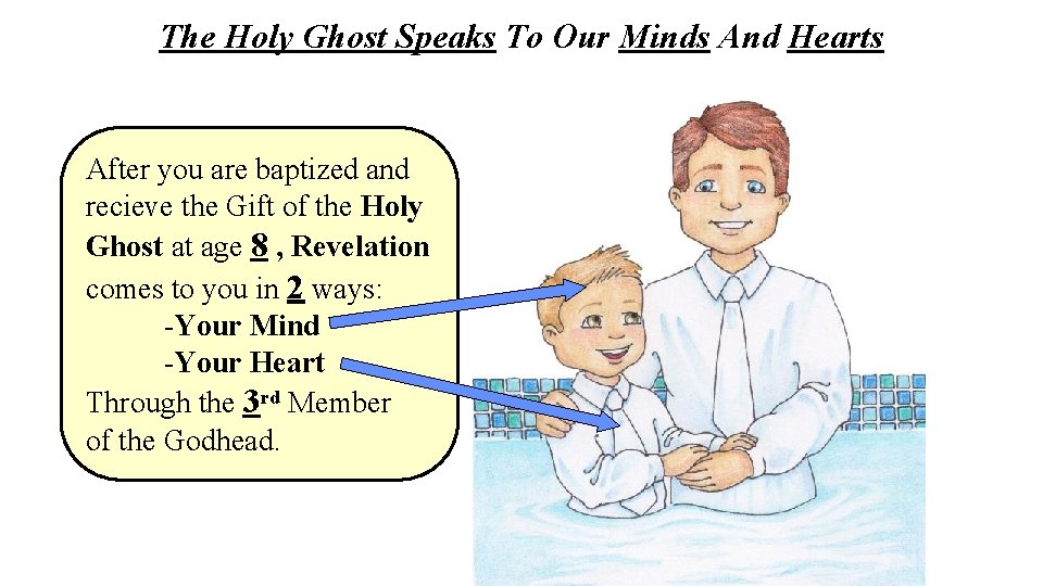 The Holy Ghost Speaks To Our Minds And Hearts After you are baptized and