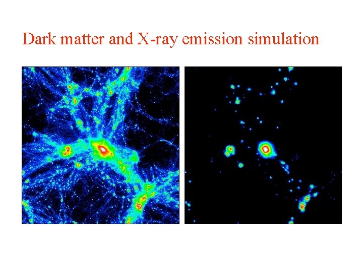 Dark matter and X-ray emission simulation 