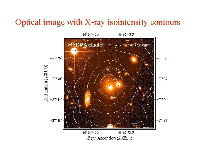 Optical image with X-ray isointensity contours 