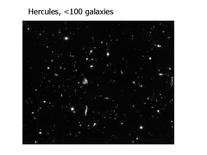 Hercules, <100 galaxies 