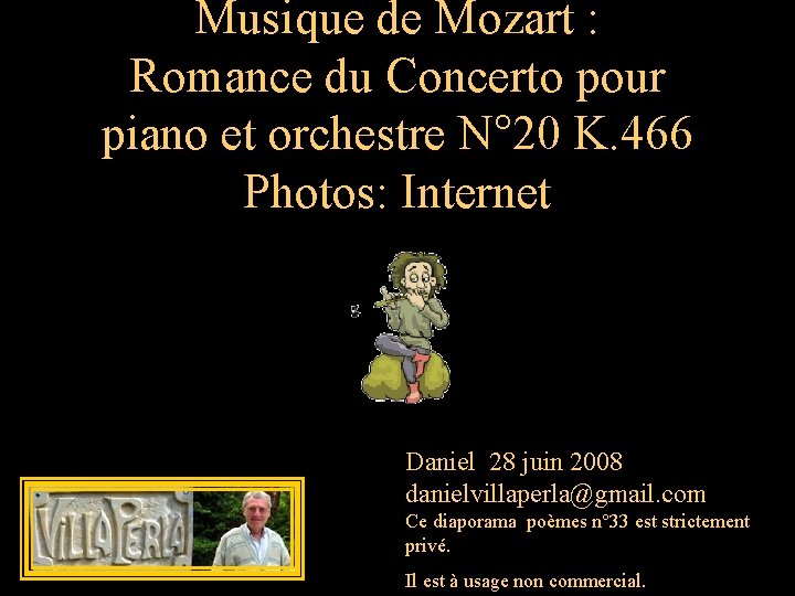 Musique de Mozart : Romance du Concerto pour piano et orchestre N° 20 K.
