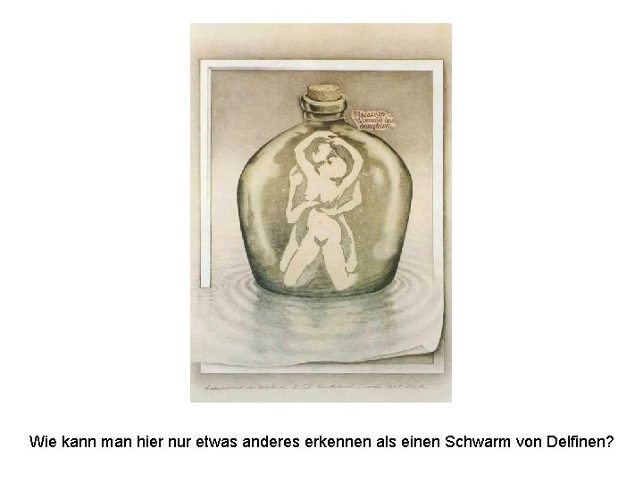 Wie kann man hier nur etwas anderes erkennen als einen Schwarm von Delfinen? 