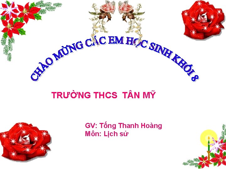 TRƯỜNG THCS T N MỸ GV: Tống Thanh Hoàng Môn: Lịch sử 