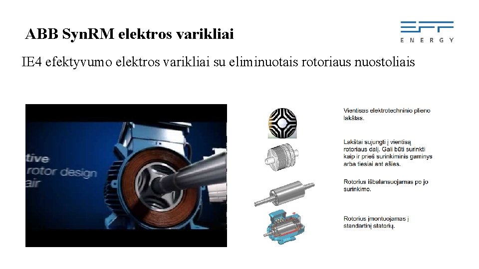 ABB Syn. RM elektros varikliai IE 4 efektyvumo elektros varikliai su eliminuotais rotoriaus nuostoliais