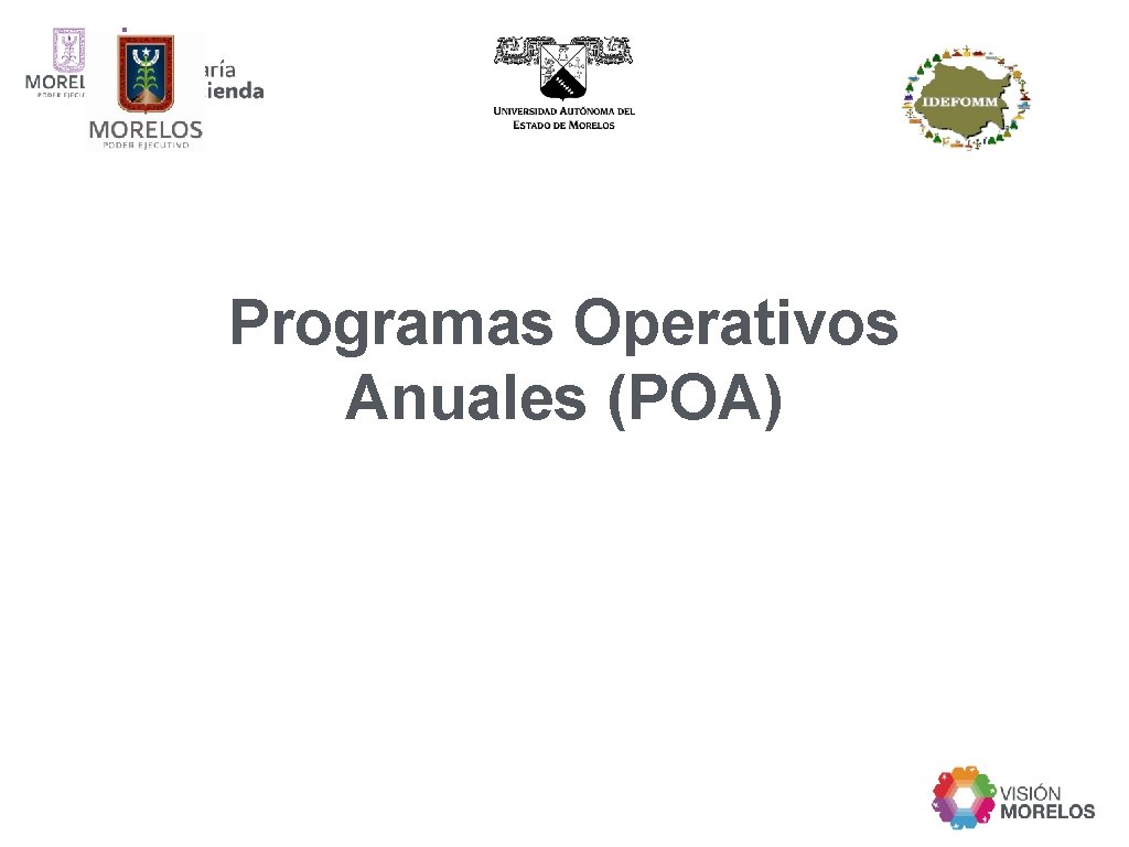 Programas Operativos Anuales (POA) 