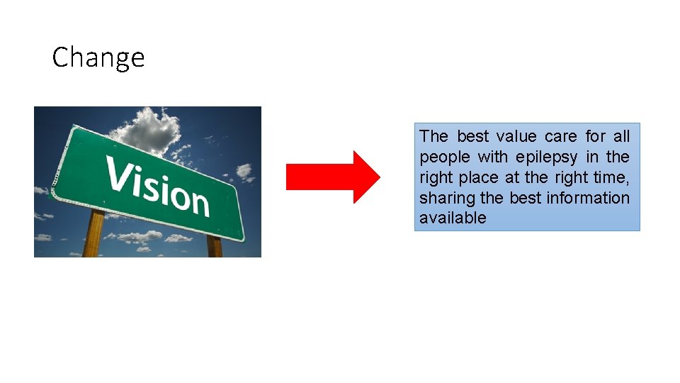 Change The best value care for all people with epilepsy in the right place