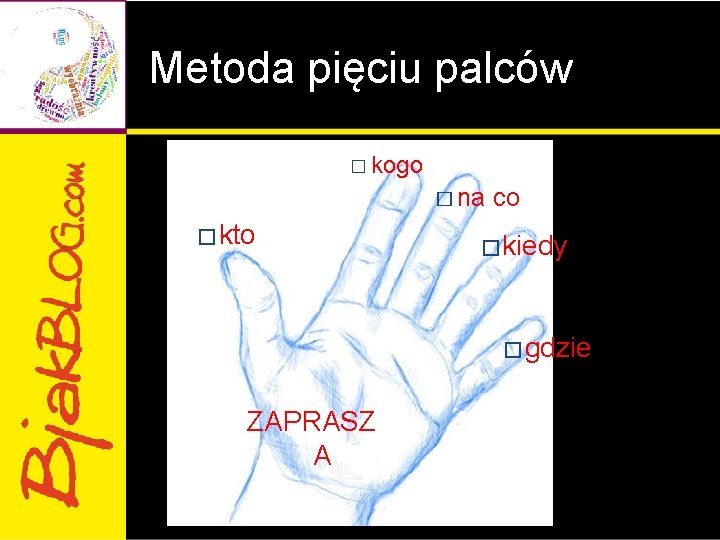 Metoda pięciu palców � kogo � na � kto co � kiedy � gdzie