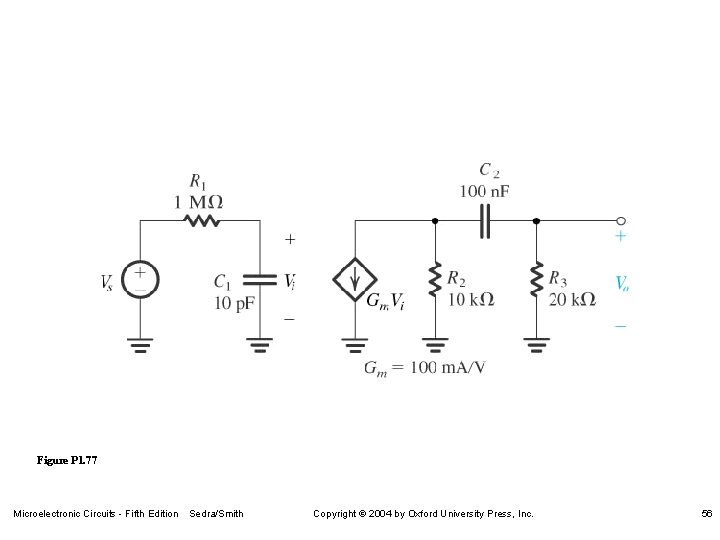 Figure P 1. 77 Microelectronic Circuits - Fifth Edition Sedra/Smith Copyright 2004 by Oxford