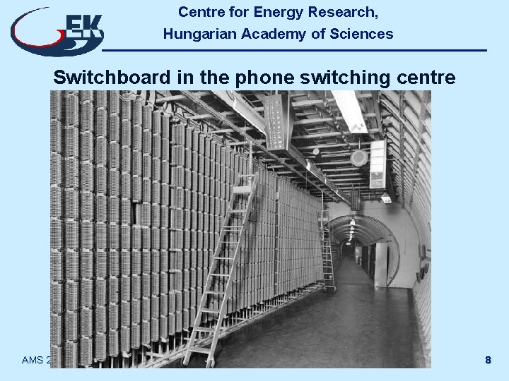 Centre for Energy Research, Hungarian Academy of Sciences Switchboard in the phone switching centre