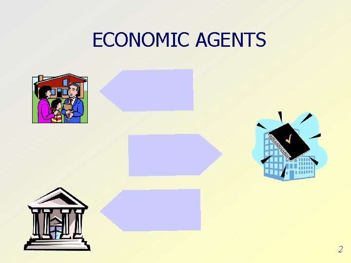 ECONOMIC AGENTS Households FIRMS Government 2 