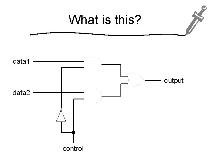 What is this? data 1 output data 2 control 