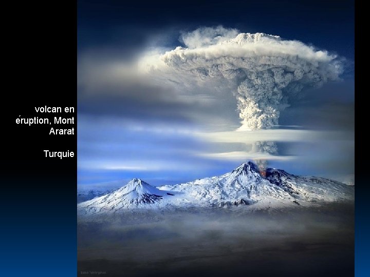 volcan en e ruption, Mont Ararat Turquie 