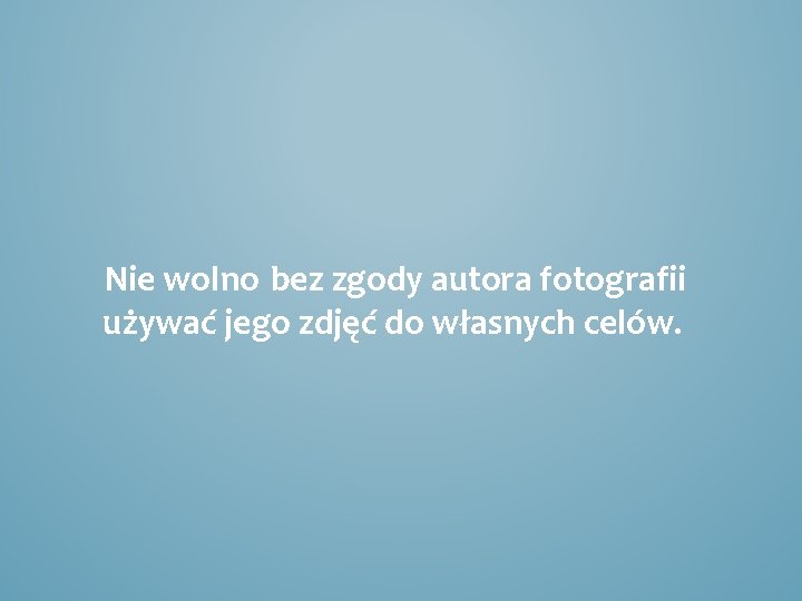 Nie wolno bez zgody autora fotografii używać jego zdjęć do własnych celów. 