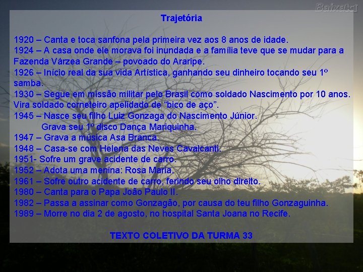 Trajetória 1920 – Canta e toca sanfona pela primeira vez aos 8 anos de