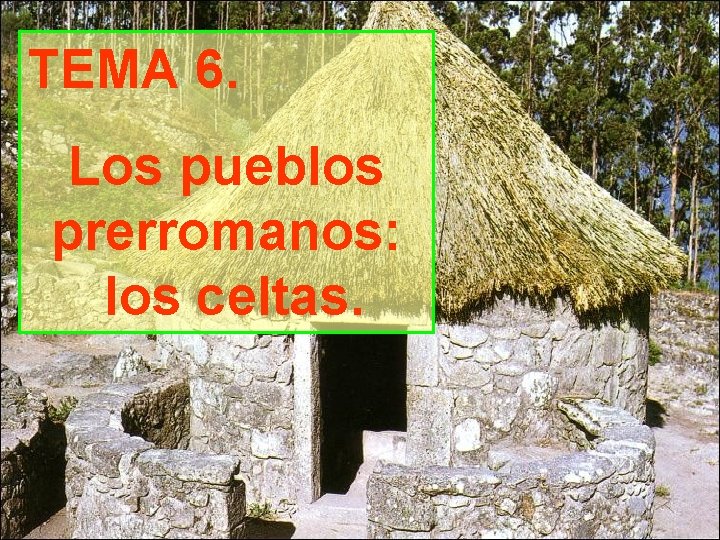 TEMA 6. Los pueblos prerromanos: los celtas. 