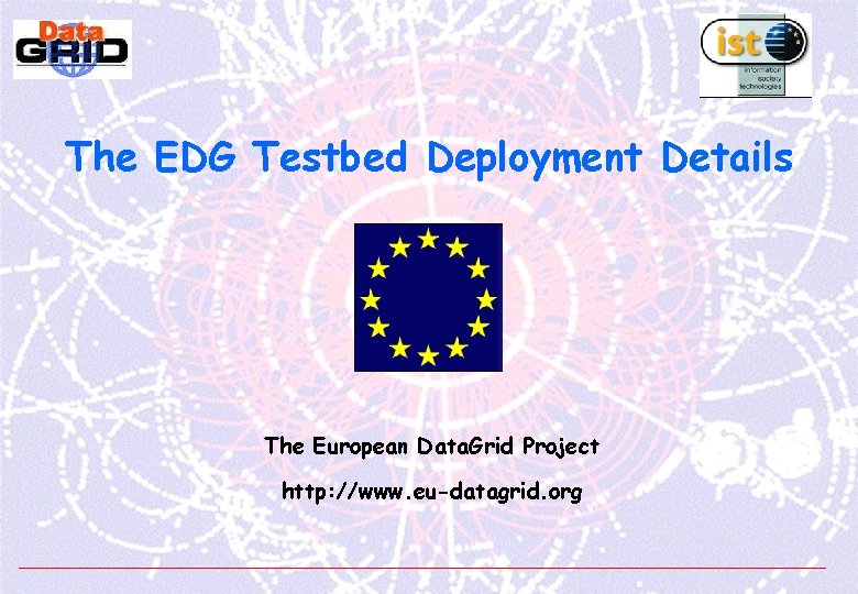 The EDG Testbed Deployment Details The European Data. Grid Project http: //www. eu-datagrid. org