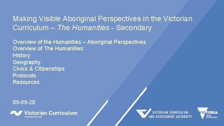 Making Visible Aboriginal Perspectives in the Victorian Curriculum – The Humanities - Secondary Overview