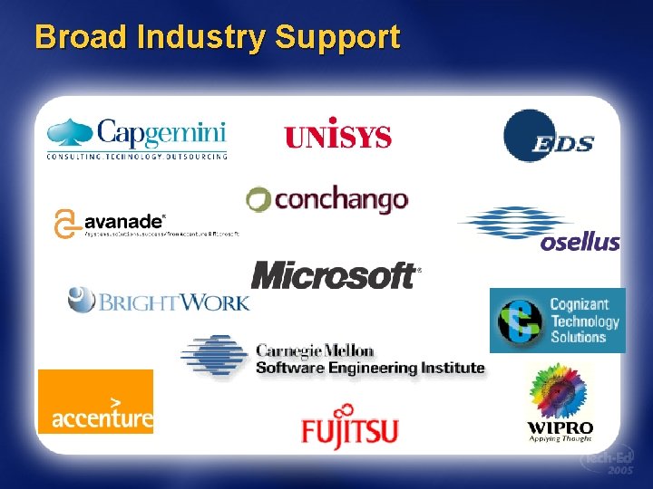 Broad Industry Support 