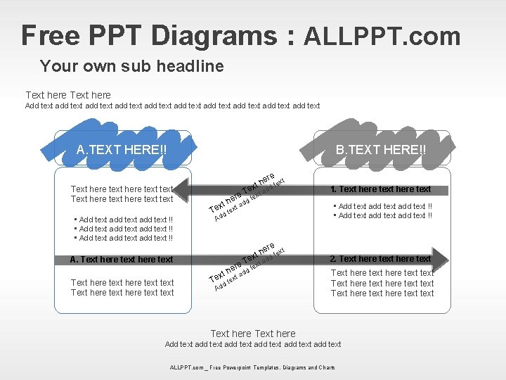 Free PPT Diagrams : ALLPPT. com Your own sub headline Text here Add text