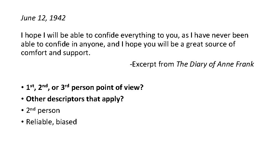 June 12, 1942 I hope I will be able to confide everything to you,