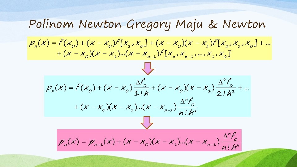 Polinom Newton Gregory Maju & Newton 