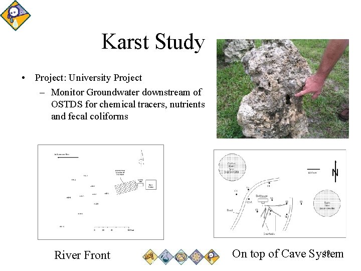 Karst Study • Project: University Project – Monitor Groundwater downstream of OSTDS for chemical