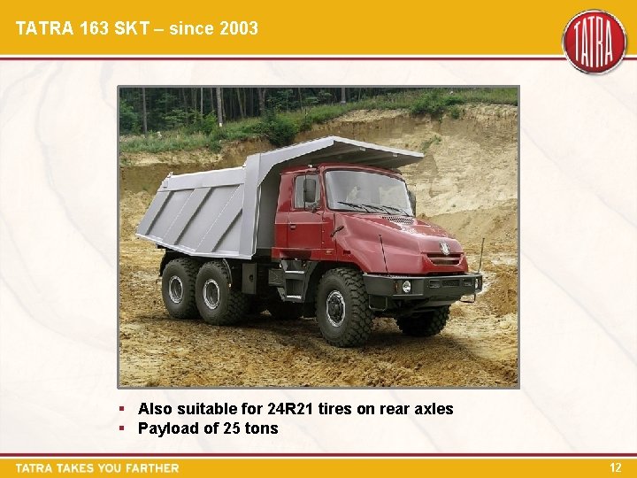 TATRA 163 SKT – since 2003 § Also suitable for 24 R 21 tires