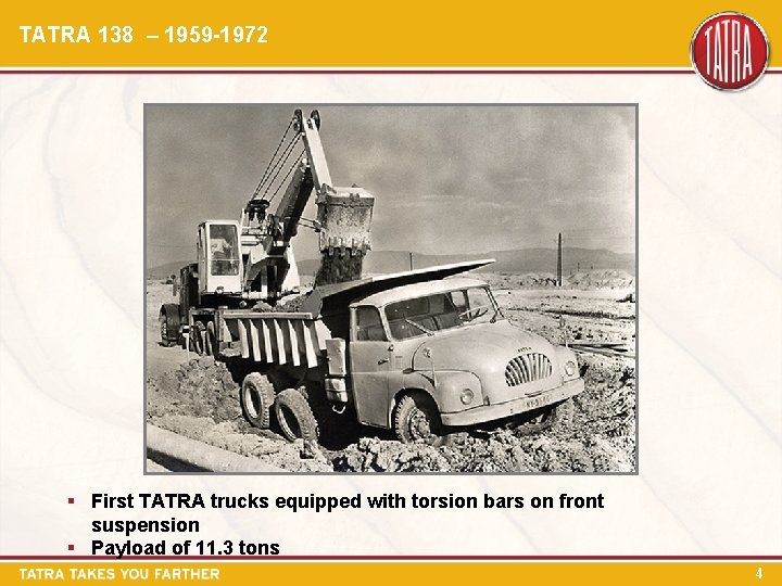 TATRA 138 – 1959 -1972 § First TATRA trucks equipped with torsion bars on