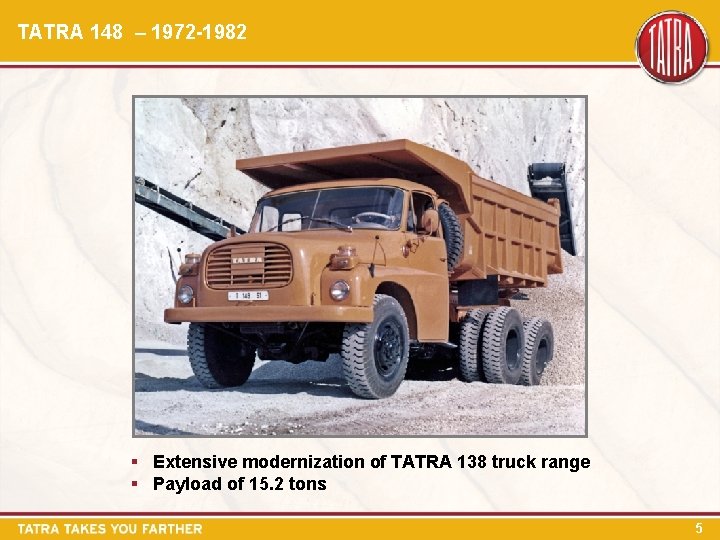 TATRA 148 – 1972 -1982 § Extensive modernization of TATRA 138 truck range §