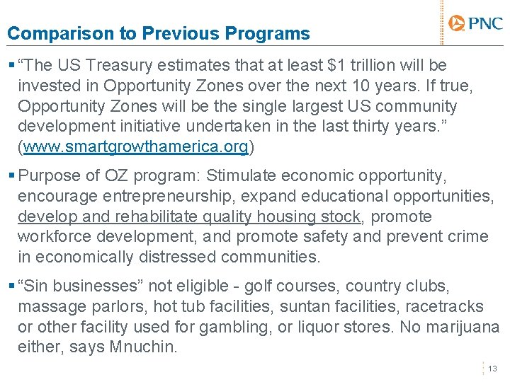 Comparison to Previous Programs § “The US Treasury estimates that at least $1 trillion