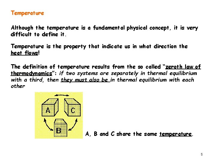Temperature Although the temperature is a fundamental physical concept, it is very difficult to