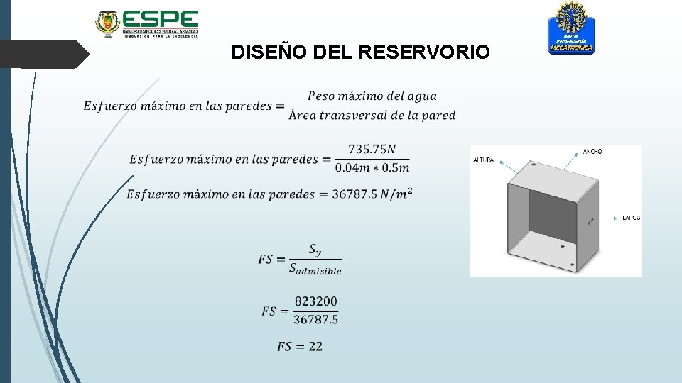 DISEÑO DEL RESERVORIO 