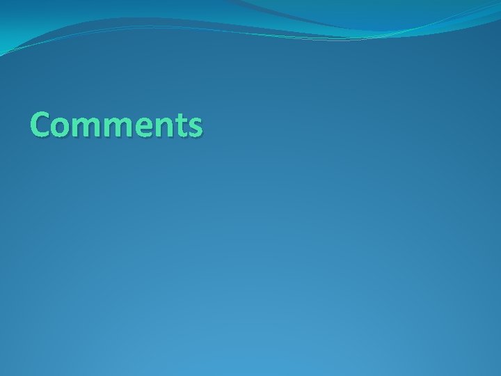 Comments 