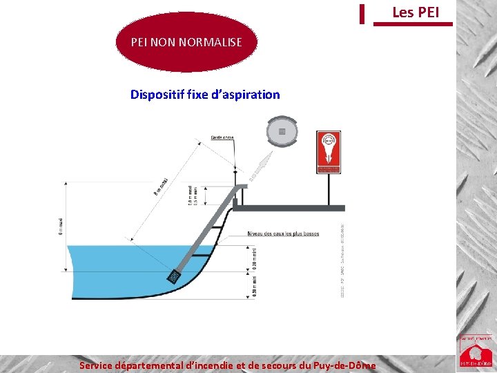 Les PEI NON NORMALISE Dispositif fixe d’aspiration Service départemental d’incendie et de secours du