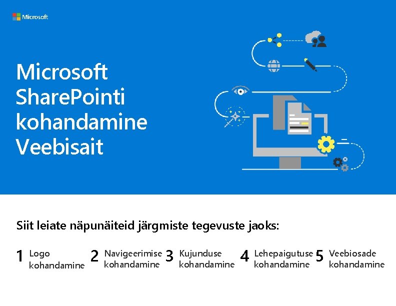 Microsoft Share. Pointi kohandamine Veebisait Siit leiate näpunäiteid järgmiste tegevuste jaoks: 1 Logo kohandamine