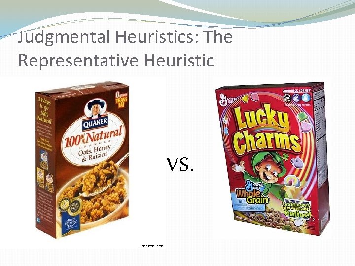 Judgmental Heuristics: The Representative Heuristic VS. 
