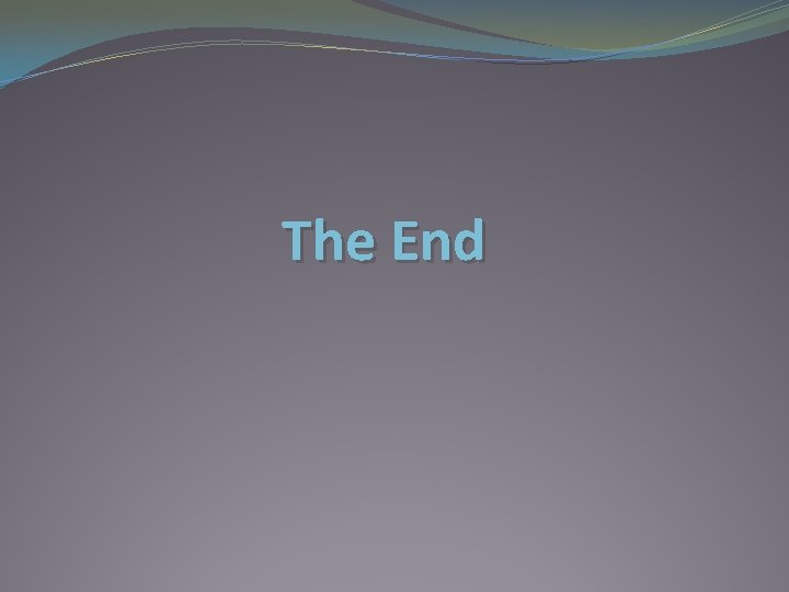 The End 