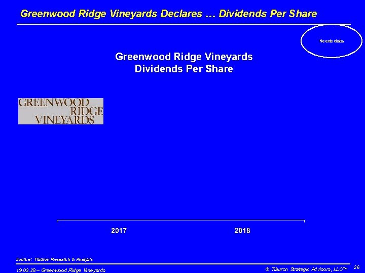 Greenwood Ridge Vineyards Declares … Dividends Per Share Needs data Greenwood Ridge Vineyards Dividends