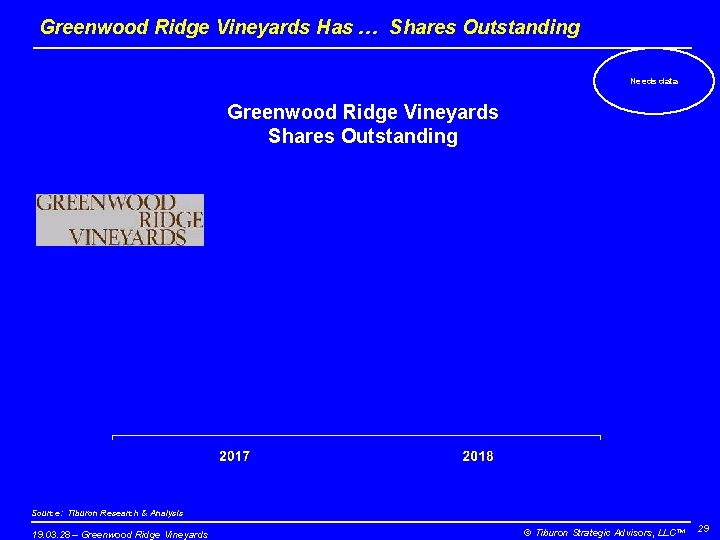 Greenwood Ridge Vineyards Has … Shares Outstanding Needs data Greenwood Ridge Vineyards Shares Outstanding