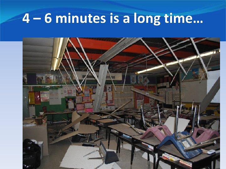 4 – 6 minutes is a long time… 