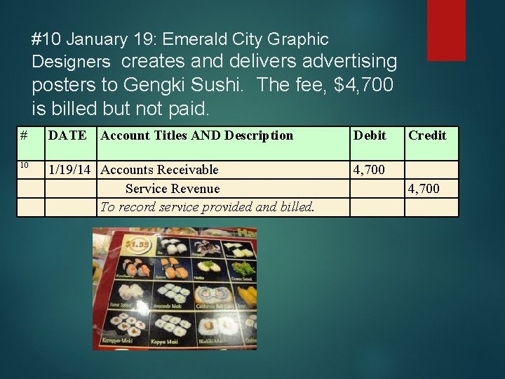 #10 January 19: Emerald City Graphic Designers creates and delivers advertising posters to Gengki